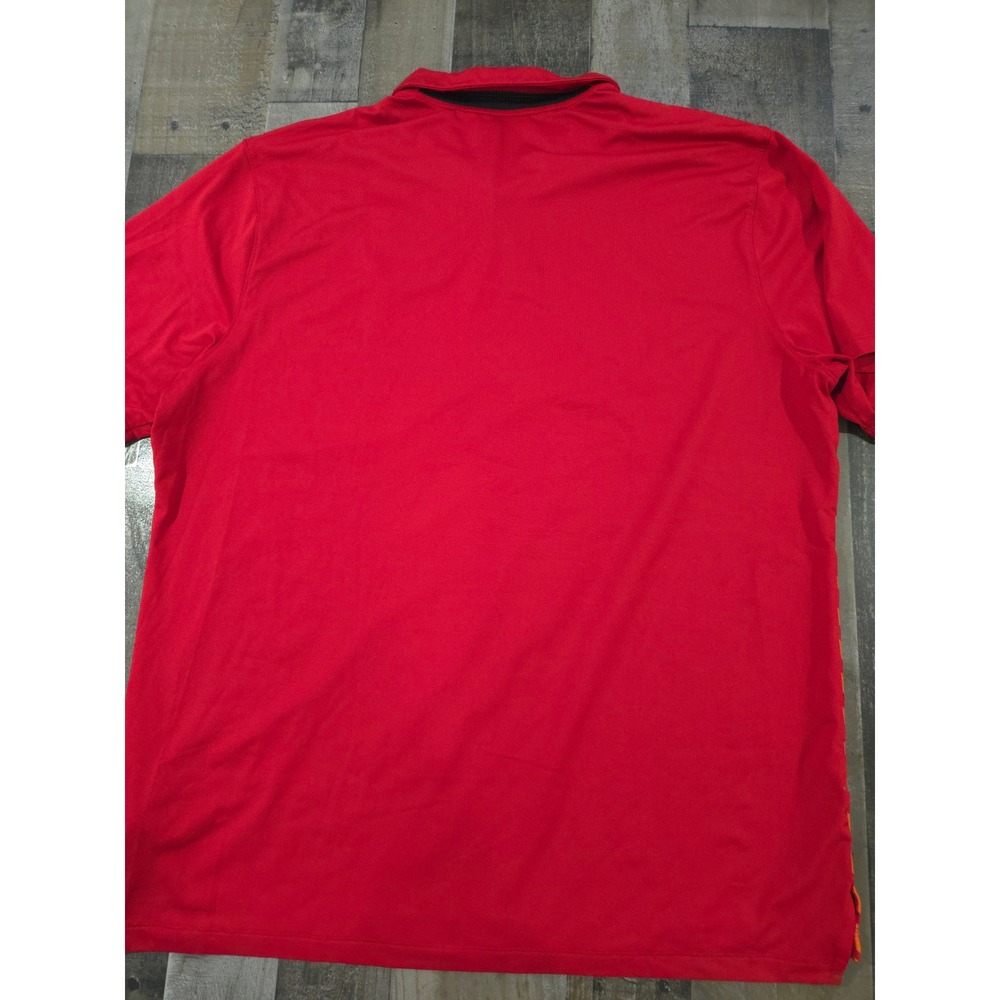 Nike Dri-FIT NFL Tampa Bay Buccaneers Red Orange Stripe Golf Polo Shirt Mens XL - Picture 9 of 10